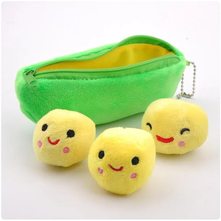 Peas In A Pod Plush Keychain