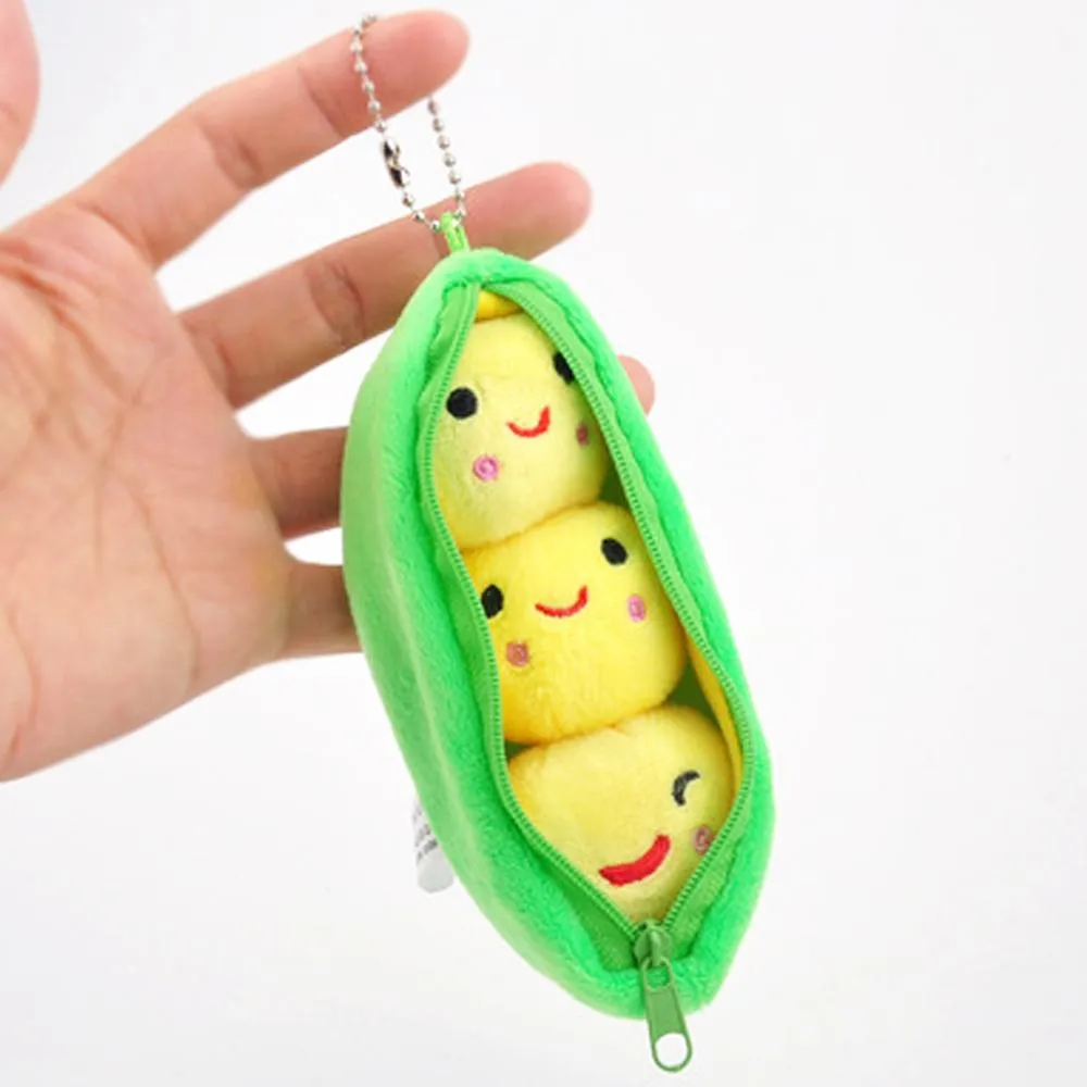 Peas In A Pod Plush Keychain