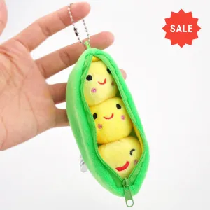 Peas In A Pod Plush Keychain