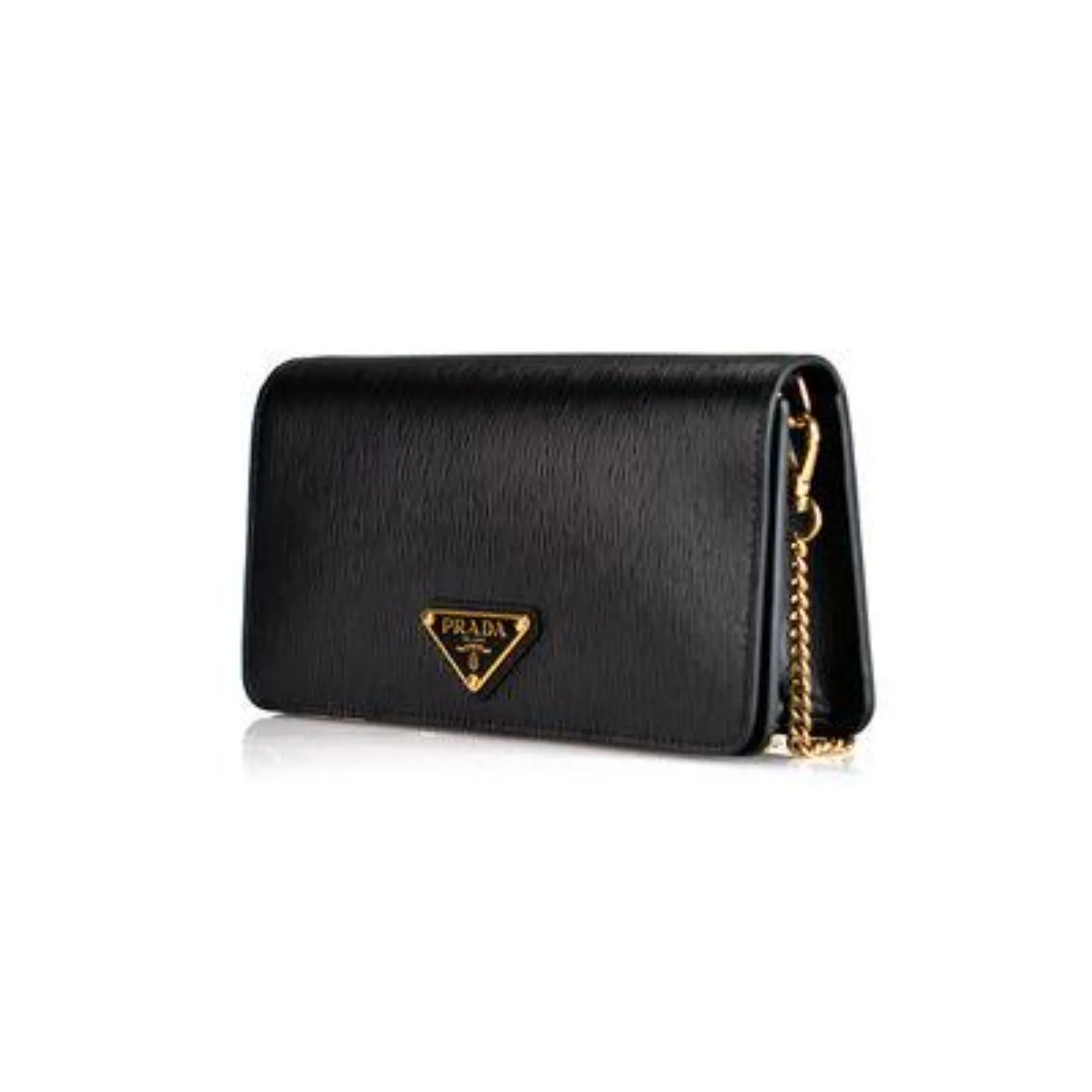 Prada Miniborse Black Vitello Move Leather Chain Cross Body