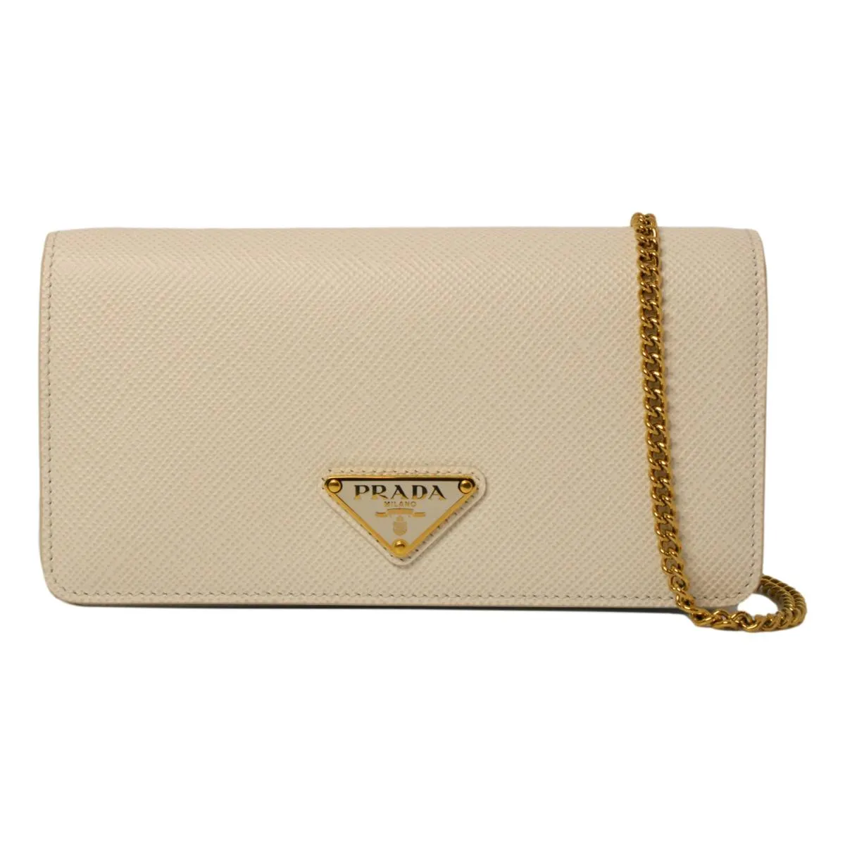 Prada Miniborse White Saffiano Leather Crossbody