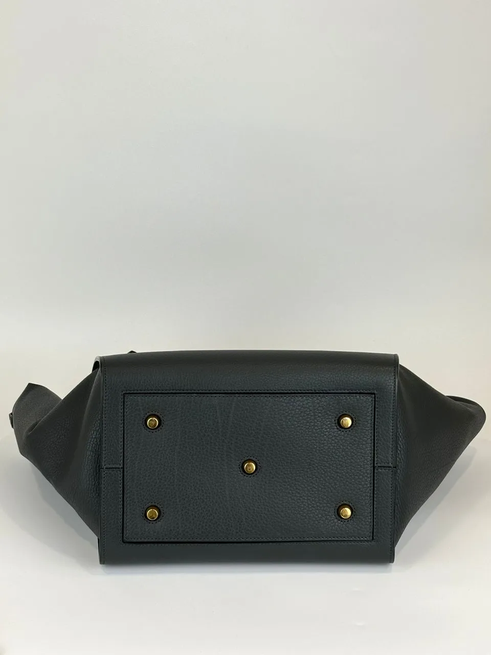 Small Tie Handbag in Black Crisped Calfskin