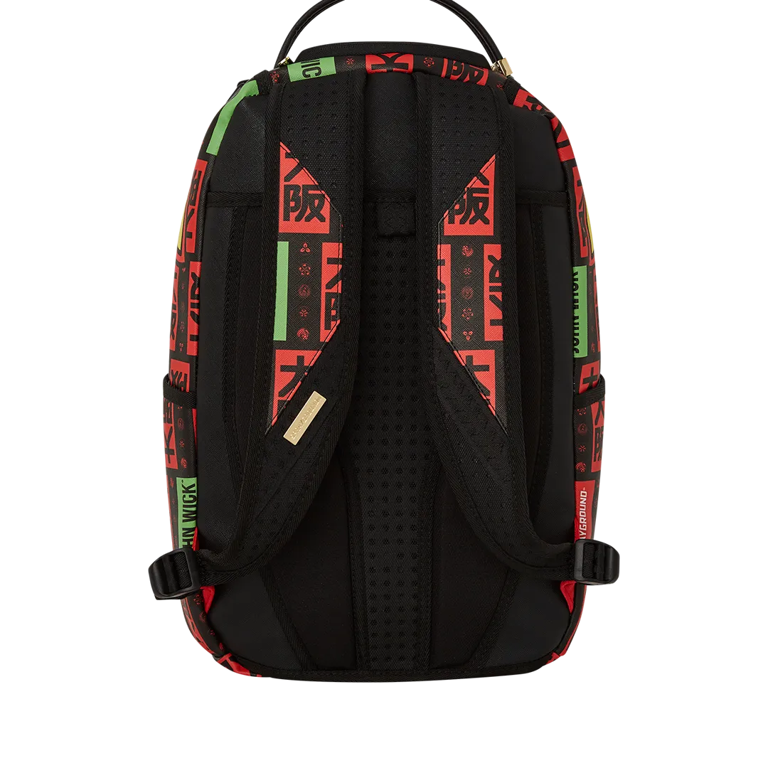 Sprayground John Wick The Hit Backpack - Red / Yellow / Black