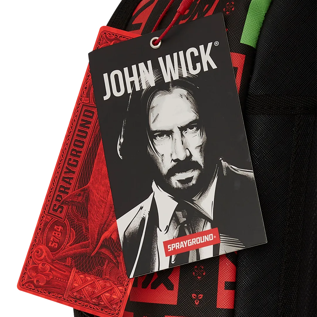 Sprayground John Wick The Hit Backpack - Red / Yellow / Black