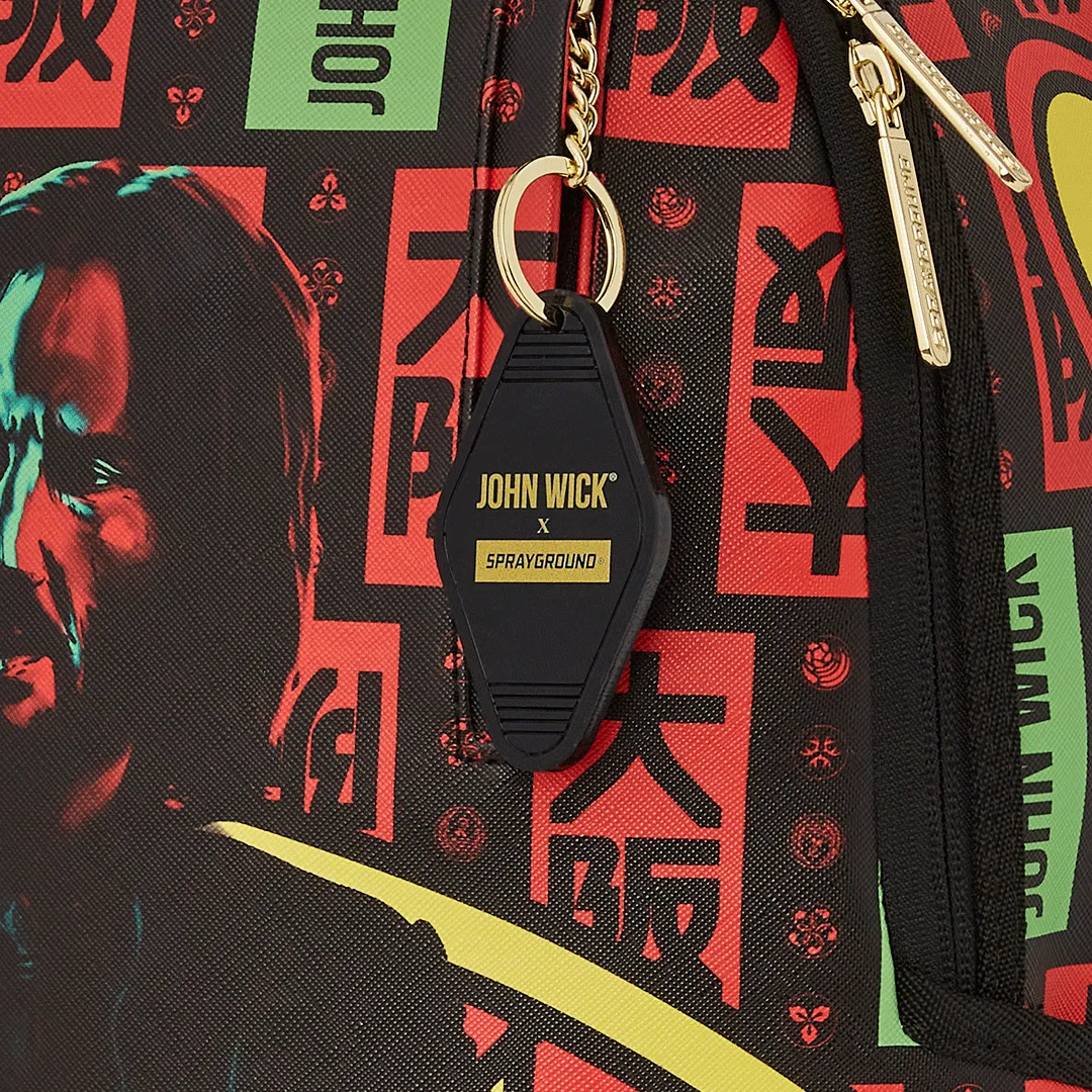 Sprayground John Wick The Hit Backpack - Red / Yellow / Black