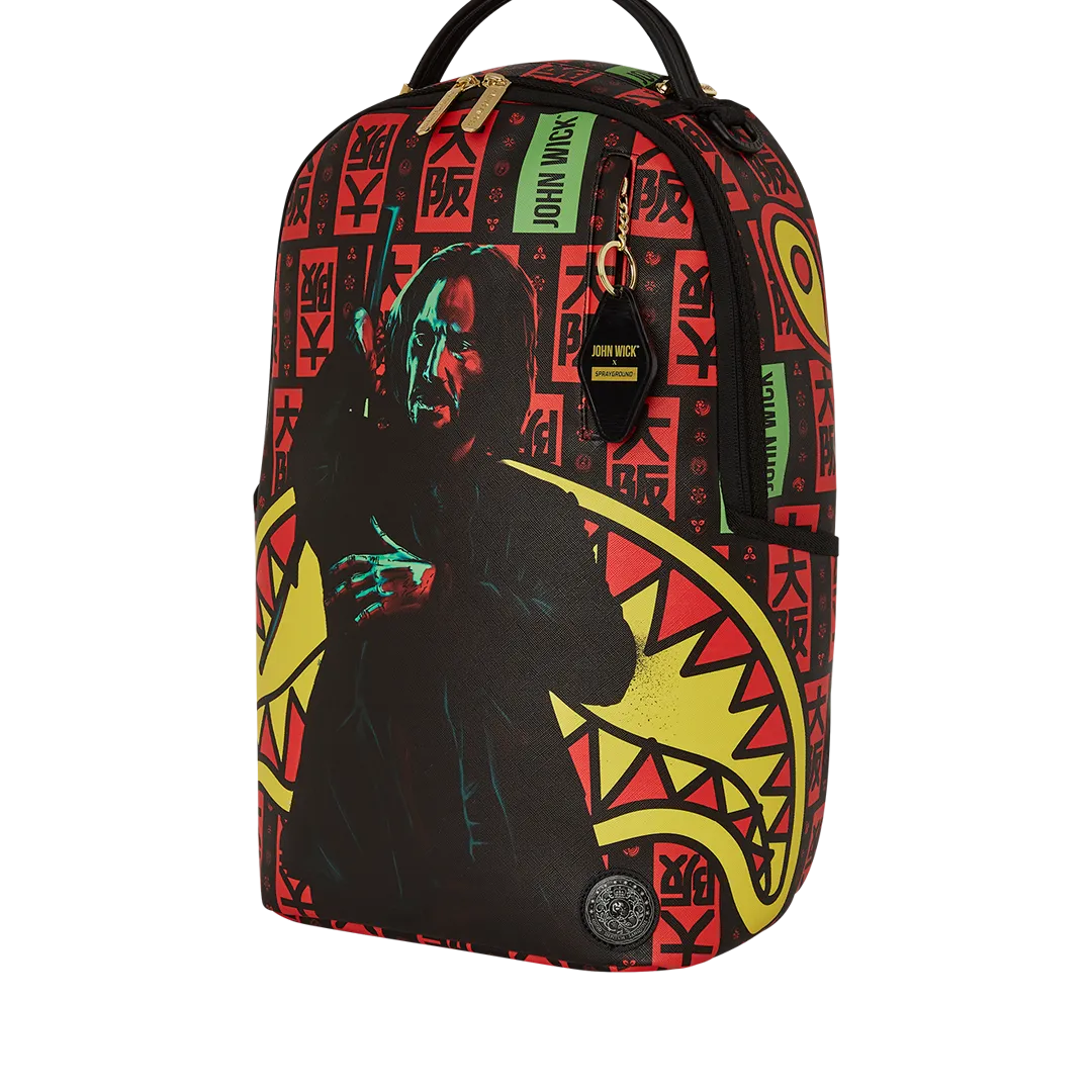 Sprayground John Wick The Hit Backpack - Red / Yellow / Black