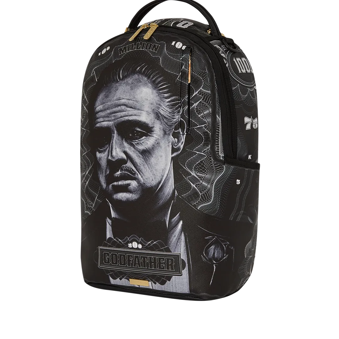 Sprayground Strictly Business The Godfather Collab Backpack - Grey / Black