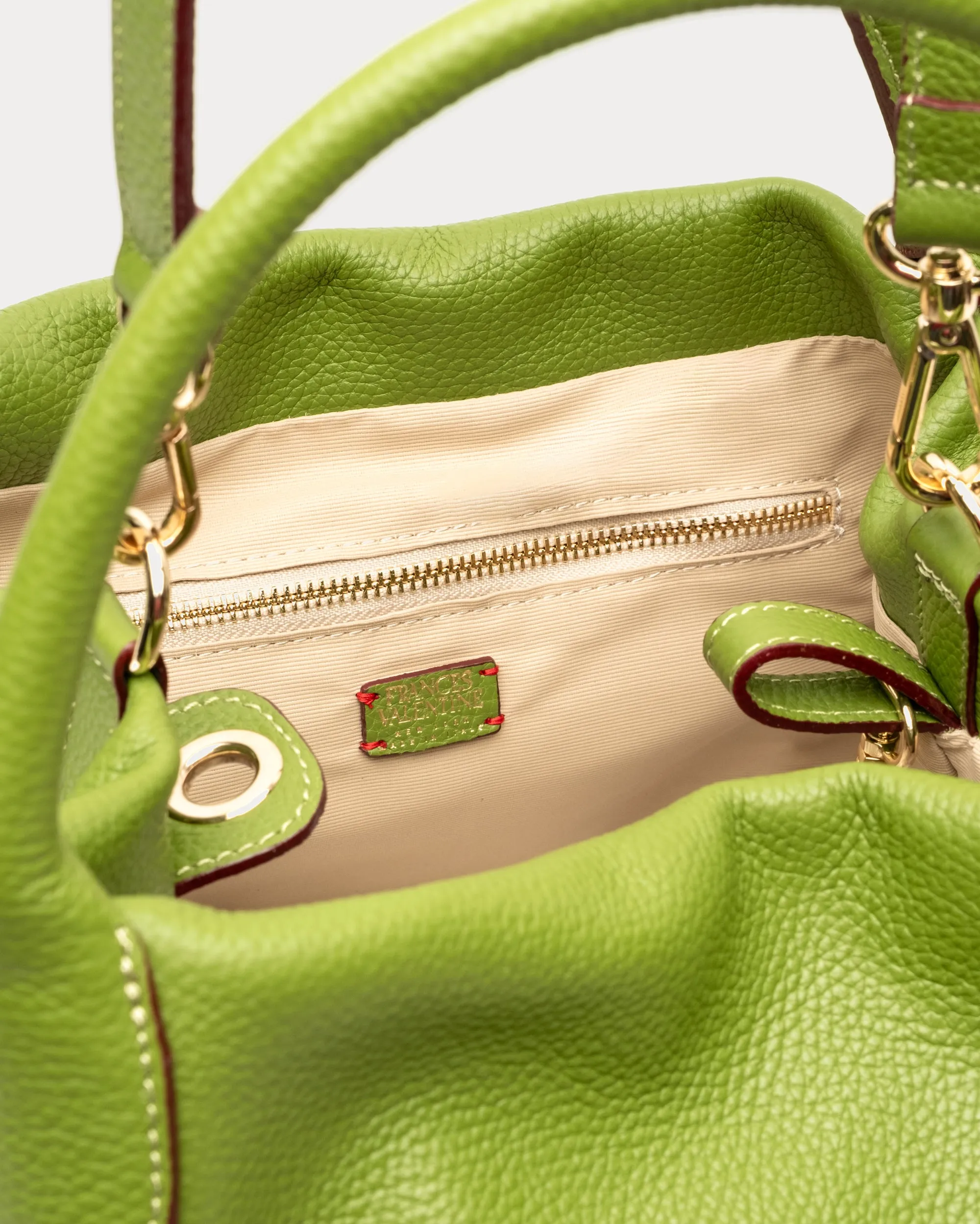 Sweet Pea Tote Tumbled Leather Green