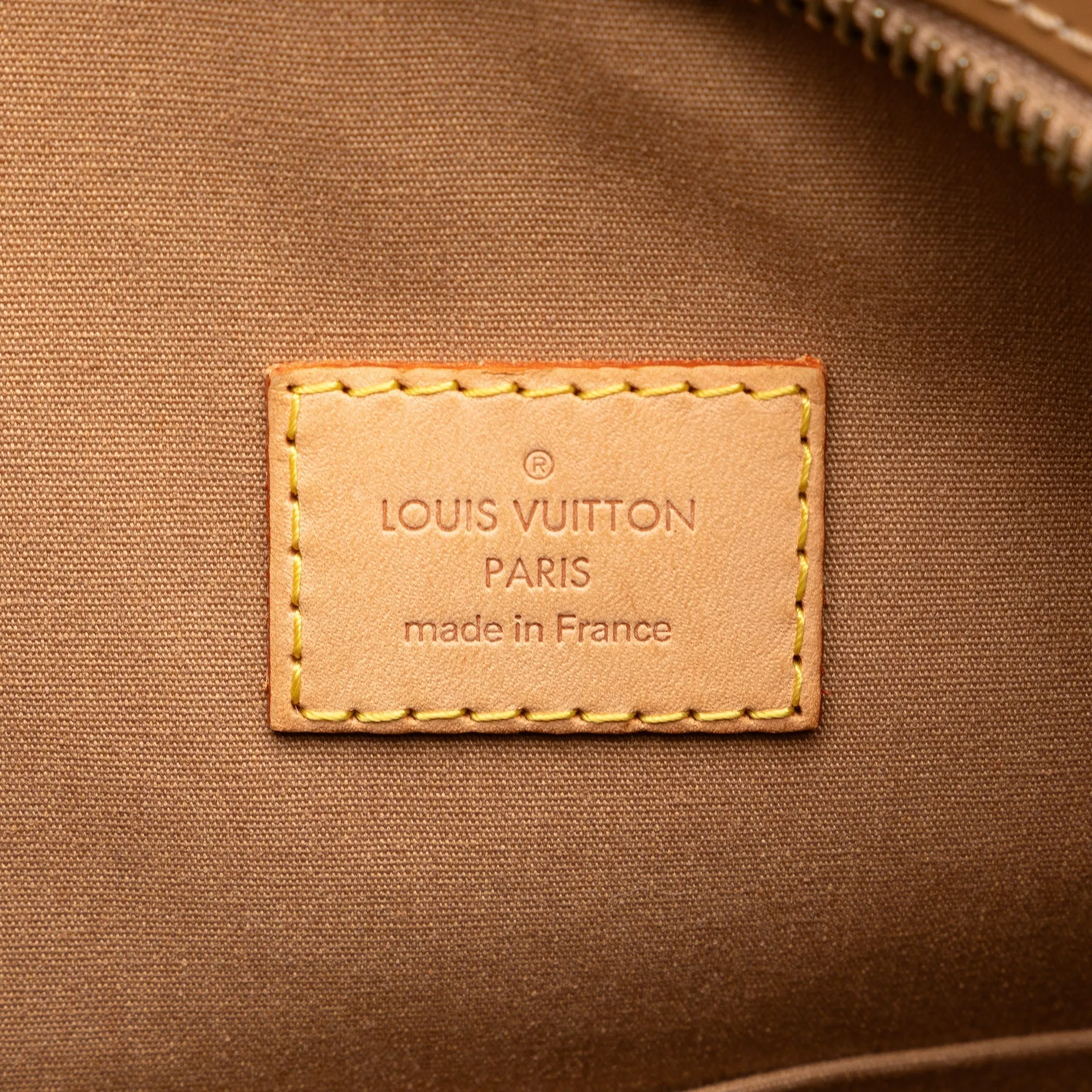 Tan Louis Vuitton Monogram Vernis Brentwood Tote Bag