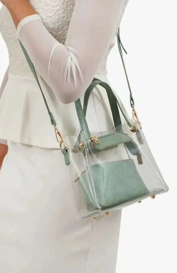 TB20620 Transparent Clear Mini Tote/Crossbody